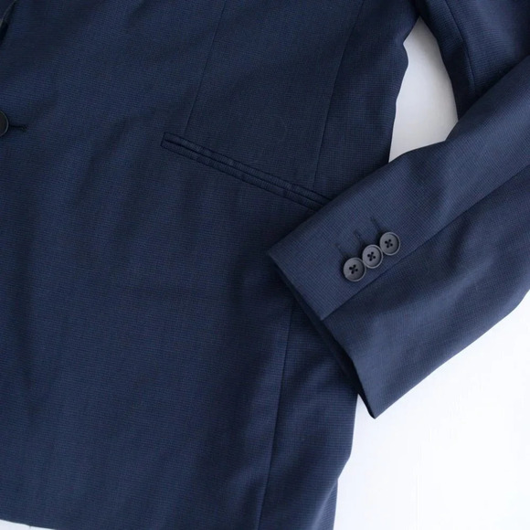 NWT Theory Navy Double Button 100% Pure Wool Rodolf Blazer Size 44 - Picture 8 of 14